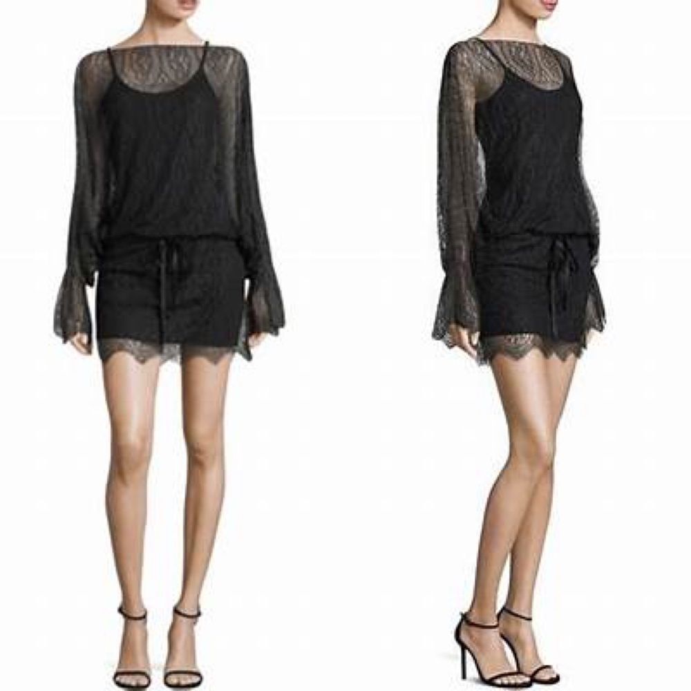NWT Bailey 44 Kiss Of The Bat Lace Black Mini Dress Size XS
